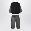 Il Gufo Blue/black fleece suit