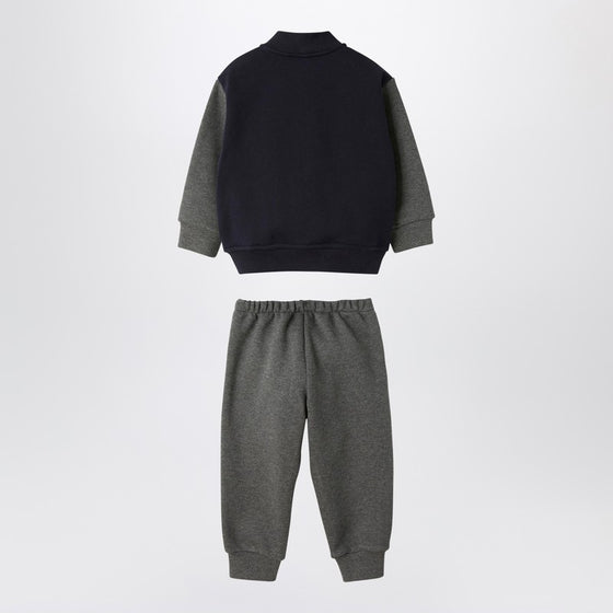 Il Gufo Blue/black fleece suit