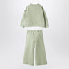 Il Gufo Sage green two-piece cotton suit