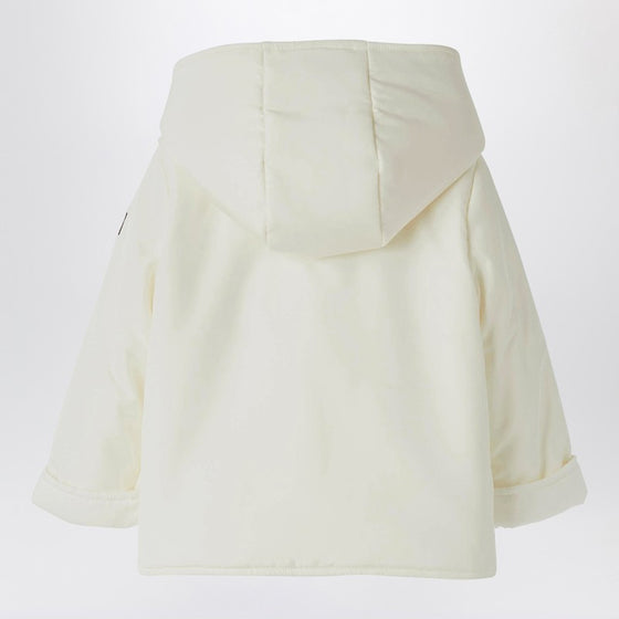 Il Gufo White microfibre double-breasted jacket
