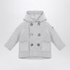Il Gufo Grey double-breasted fleece jacket