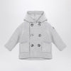 Il Gufo Grey double-breasted fleece jacket