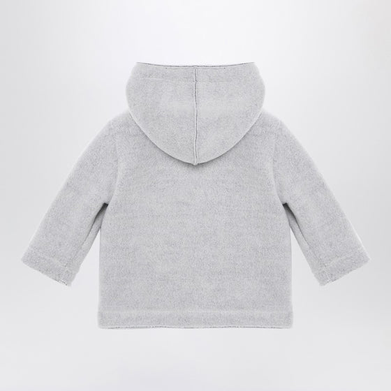 Il Gufo Grey double-breasted fleece jacket