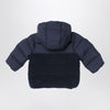 Il Gufo Navy blue nylon and curly down jacket