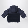 Il Gufo Navy blue nylon and curly down jacket