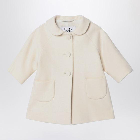 Il Gufo White wool blend coat