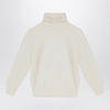 Il Gufo Ivory turtleneck sweater in wool