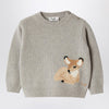 Il Gufo Grey mélange wool jumper