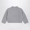 Il Gufo Grey ribbed wool jumper