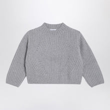  Il Gufo Grey ribbed wool jumper
