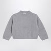 Il Gufo Grey ribbed wool jumper