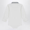 Il Gufo Milk-white cotton shirt bodysuit