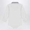 Il Gufo Milk-white cotton shirt bodysuit
