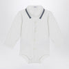 Il Gufo Milk-white cotton shirt bodysuit