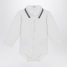 Il Gufo Milk-white cotton shirt bodysuit