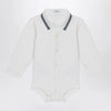 Il Gufo Milk-white cotton shirt bodysuit