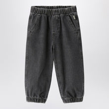  Il Gufo Black washed denim jeans