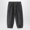 Il Gufo Black washed denim jeans