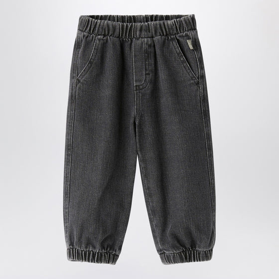 Il Gufo Black washed denim jeans