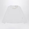 Il Gufo White jersey with ruffle collar