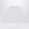 Il Gufo White jersey with ruffle collar