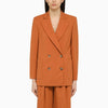 Harris Wharf London Terracotta-coloured double-breasted jacket