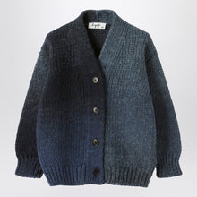  Il Gufo Blue gradient wool blend cardigan