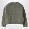Il Gufo Grey wool sweater with snowflake motif