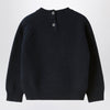 Il Gufo Blue wool sweater with dachshund