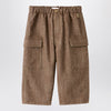 Il Gufo Brown cotton-blend cargo trousers