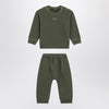 Teddy & Minou Moss green two-piece cotton suit