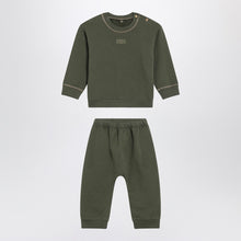  Teddy & Minou Moss green two-piece cotton suit