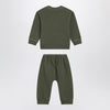 Teddy & Minou Moss green two-piece cotton suit