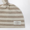 Teddy & Minou Beige striped cotton beanie