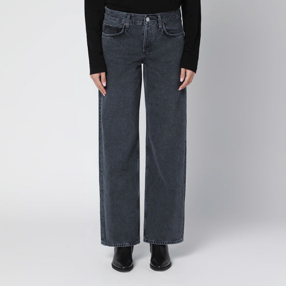 AGOLDE Black faded-effect jeans