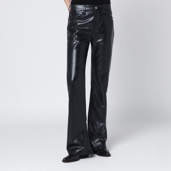 AGOLDE Black faux leather trousers