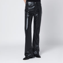  AGOLDE Black faux leather trousers Mid Rise Kick Boot