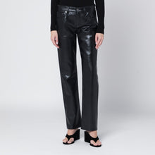  AGOLDE Black faux leather trousers