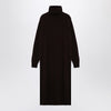 Roberto Collina Brown cashmere blend turtleneck dress