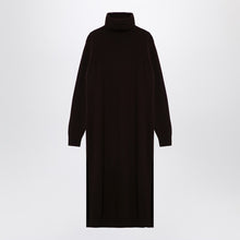  Roberto Collina Brown cashmere blend turtleneck dress