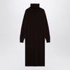 Roberto Collina Brown cashmere blend turtleneck dress