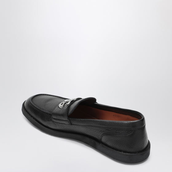Dolce & Gabbana Dolce&Gabbana Black leather loafers with DG logo