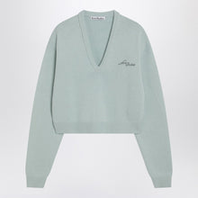  Acne Studios Faded mint wool v-neck sweater