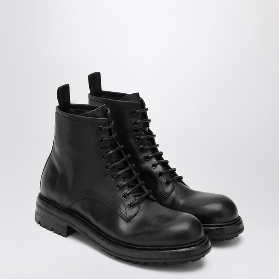 Dolce & Gabbana Dolce&Gabbana Black lace-up leather ankle boot