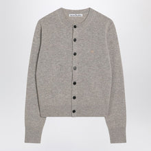  Acne Studios Grey melange yak wool cardigan
