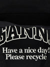 Ganni Large Easy Shopper Contrasted Logo Shopping Bag
