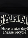 Ganni Large Easy Shopper Contrasted Logo Shopping Bag