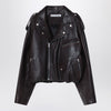 Acne Studios Brown leather over bomber jacket