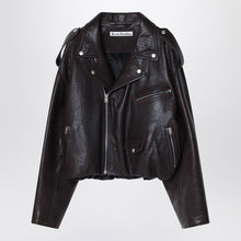  Acne Studios Brown leather over bomber jacket