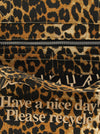 Ganni Leopard Large Shopping Bag